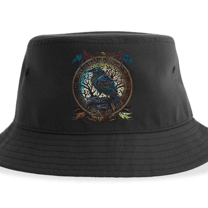 OdinS Raven Northman Valhalla Norse Mythology Sustainable Bucket Hat