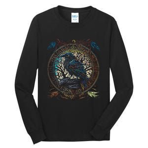 OdinS Raven Northman Valhalla Norse Mythology Tall Long Sleeve T-Shirt