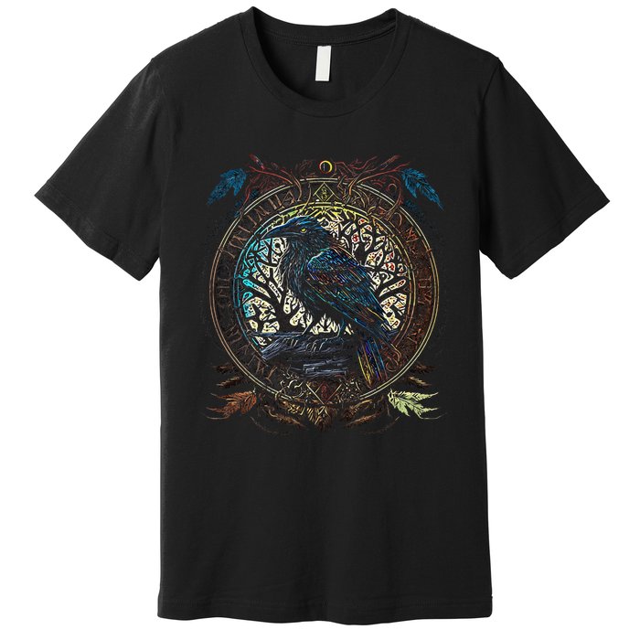 OdinS Raven Northman Valhalla Norse Mythology Premium T-Shirt