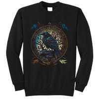 OdinS Raven Northman Valhalla Norse Mythology Tall Sweatshirt