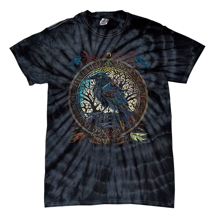 OdinS Raven Northman Valhalla Norse Mythology Tie-Dye T-Shirt