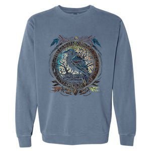 OdinS Raven Northman Valhalla Norse Mythology Garment-Dyed Sweatshirt