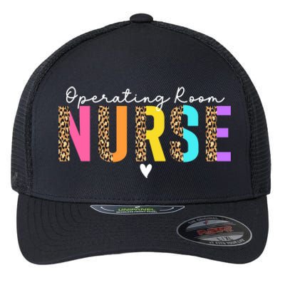 Operating Room Nurse Leopard Or Nurse Perioperative Nursing Gift Flexfit Unipanel Trucker Cap