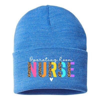 Operating Room Nurse Leopard Or Nurse Perioperative Nursing Gift Sustainable Knit Beanie