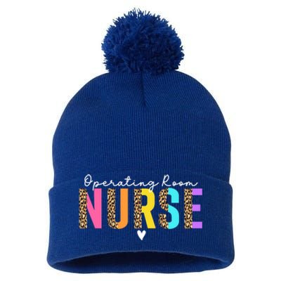 Operating Room Nurse Leopard Or Nurse Perioperative Nursing Gift Pom Pom 12in Knit Beanie