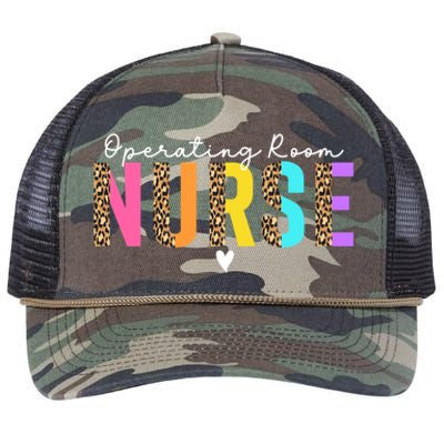 Operating Room Nurse Leopard Or Nurse Perioperative Nursing Gift Retro Rope Trucker Hat Cap