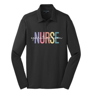 Operating Room Nurse Or Nurse Perioperative Nursing Cute Gift Silk Touch Performance Long Sleeve Polo