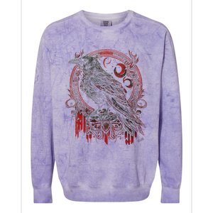 Odins Raven Northman Valhalla Norse Mythology Colorblast Crewneck Sweatshirt