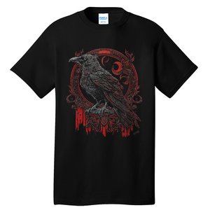 Odins Raven Northman Valhalla Norse Mythology Tall T-Shirt