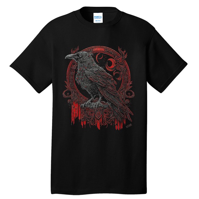 Odins Raven Northman Valhalla Norse Mythology Tall T-Shirt