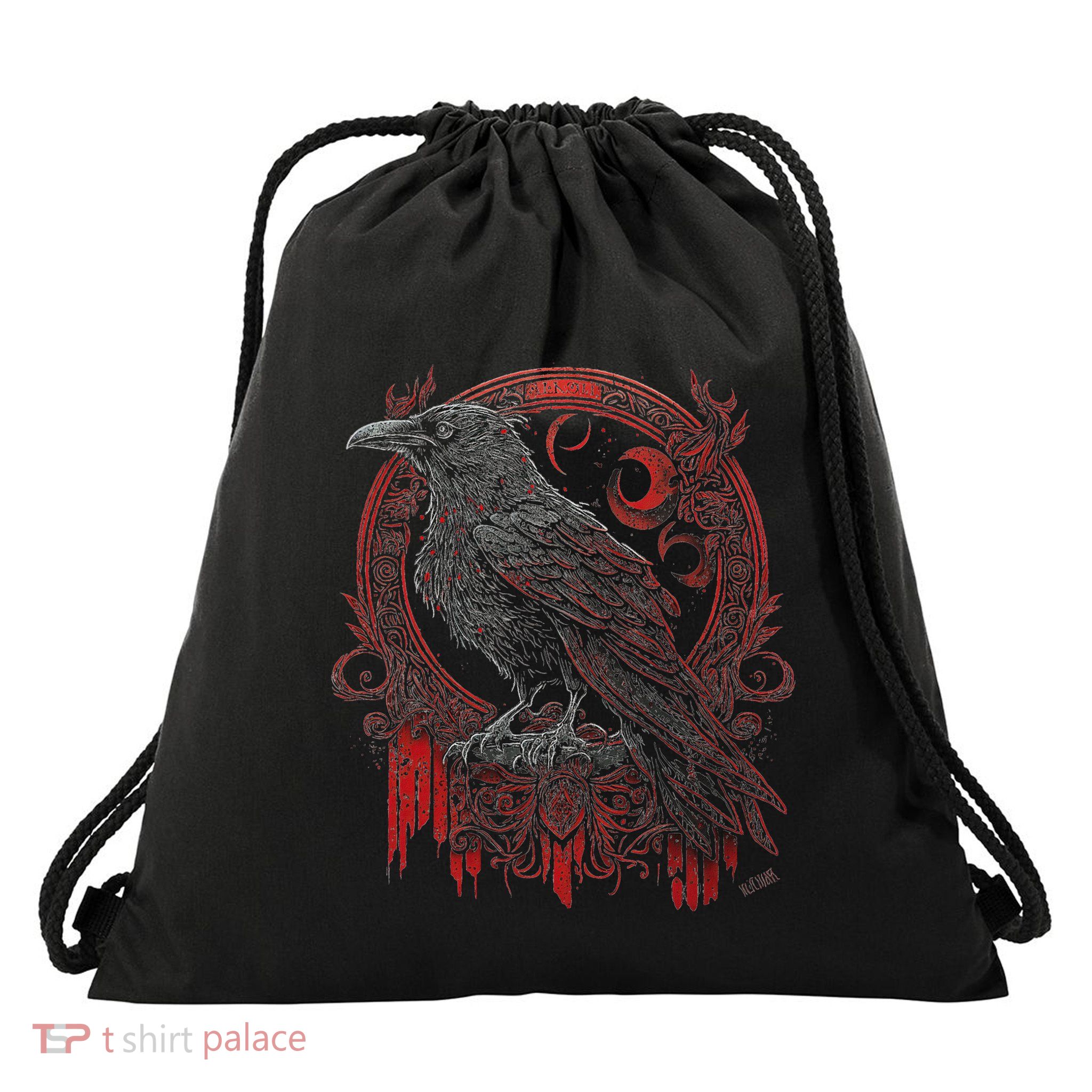 Odins Raven Northman Valhalla Norse Mythology Drawstring Bag