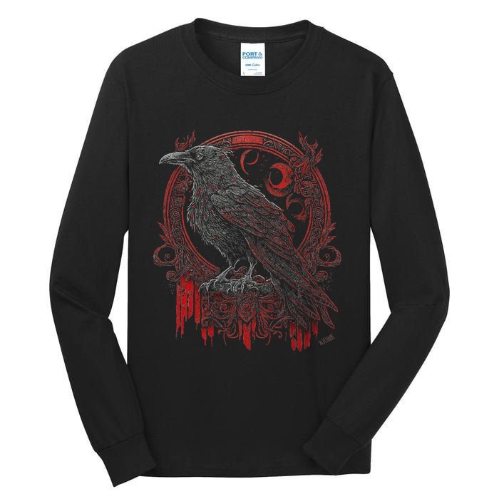 Odins Raven Northman Valhalla Norse Mythology Tall Long Sleeve T-Shirt