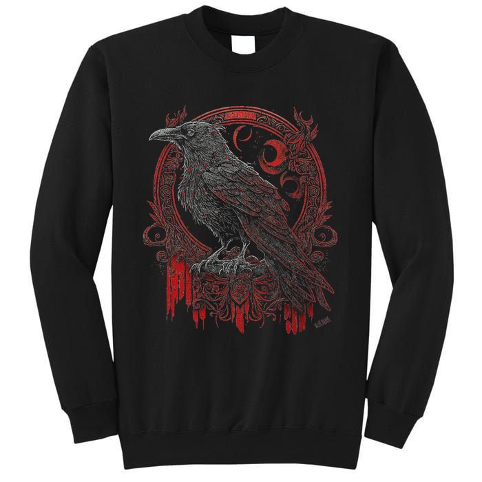 Odins Raven Northman Valhalla Norse Mythology Tall Sweatshirt