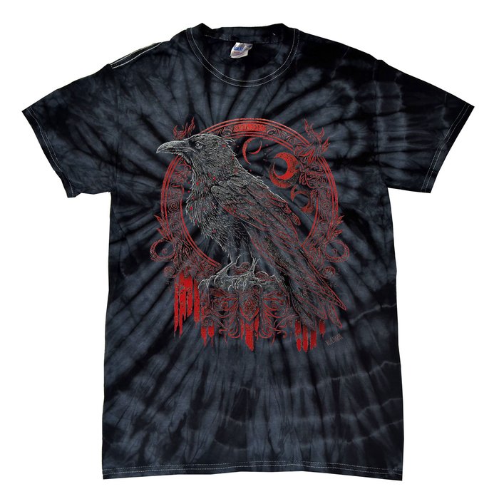 Odins Raven Northman Valhalla Norse Mythology Tie-Dye T-Shirt