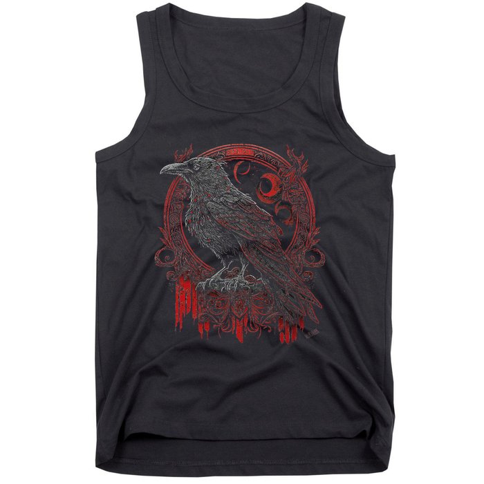 Odins Raven Northman Valhalla Norse Mythology Tank Top