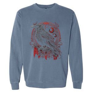 Odins Raven Northman Valhalla Norse Mythology Garment-Dyed Sweatshirt