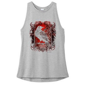 Odins Raven Northman Valhalla Norse Mythology Ladies PosiCharge Tri-Blend Wicking Tank