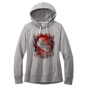 Odins Raven Northman Valhalla Norse Mythology Women's Fleece Hoodie