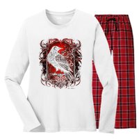 Odins Raven Northman Valhalla Norse Mythology Women's Long Sleeve Flannel Pajama Set 