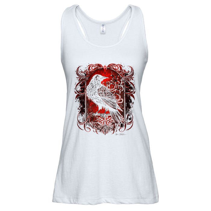 Odins Raven Northman Valhalla Norse Mythology Ladies Essential Flowy Tank