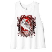 Odins Raven Northman Valhalla Norse Mythology Women's Racerback Cropped Tank