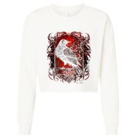 Odins Raven Northman Valhalla Norse Mythology Cropped Pullover Crew