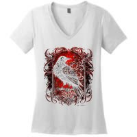 Odins Raven Northman Valhalla Norse Mythology Women's V-Neck T-Shirt