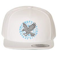 Odin’S Raven & Nordic Compass Wool Snapback Cap