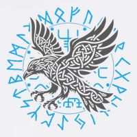 Odin’S Raven & Nordic Compass Wool Snapback Cap