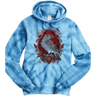 Odins Raven Northman Valhalla Norse Mythology Tie Dye Hoodie