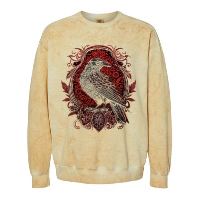 Odins Raven Northman Valhalla Norse Mythology Colorblast Crewneck Sweatshirt