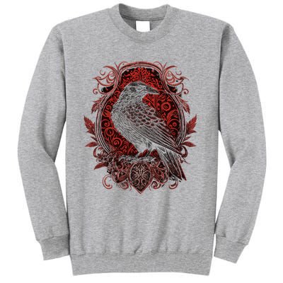 Odins Raven Northman Valhalla Norse Mythology Tall Sweatshirt