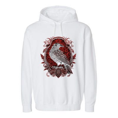 Odins Raven Northman Valhalla Norse Mythology Garment-Dyed Fleece Hoodie