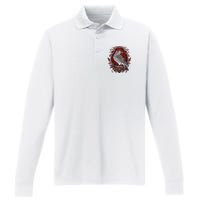 Odins Raven Northman Valhalla Norse Mythology Performance Long Sleeve Polo