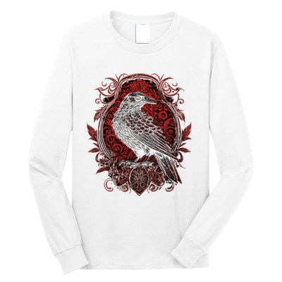 Odins Raven Northman Valhalla Norse Mythology Long Sleeve Shirt