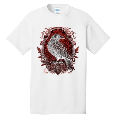 Odins Raven Northman Valhalla Norse Mythology Tall T-Shirt