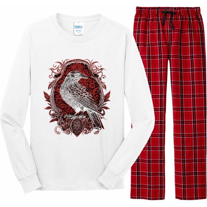 Odins Raven Northman Valhalla Norse Mythology Long Sleeve Pajama Set