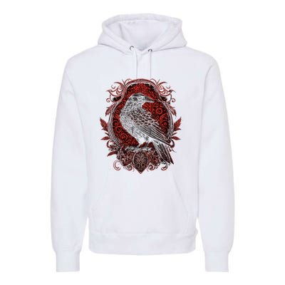 Odins Raven Northman Valhalla Norse Mythology Premium Hoodie