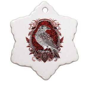 Odins Raven Northman Valhalla Norse Mythology Ceramic Star Ornament