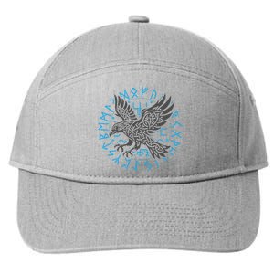 Odin’S Raven & Nordic Compass 7-Panel Snapback Hat