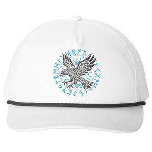 Odin’S Raven & Nordic Compass Snapback Five-Panel Rope Hat