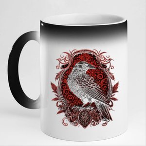 Odins Raven Northman Valhalla Norse Mythology 11oz Black Color Changing Mug