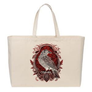 Odins Raven Northman Valhalla Norse Mythology Cotton Canvas Jumbo Tote