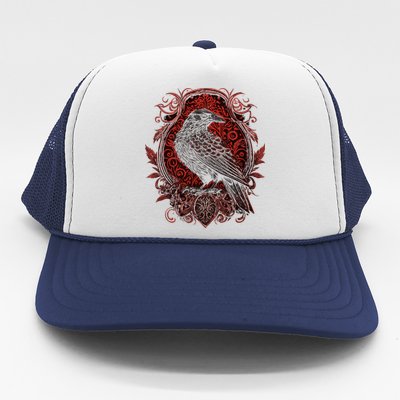 Odins Raven Northman Valhalla Norse Mythology Trucker Hat