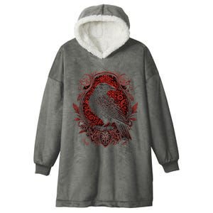 Odins Raven Northman Valhalla Norse Mythology Hooded Wearable Blanket