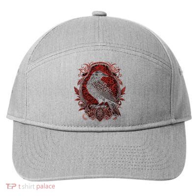 Odins Raven Northman Valhalla Norse Mythology 7-Panel Snapback Hat