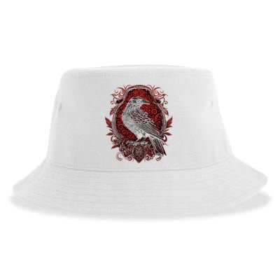 Odins Raven Northman Valhalla Norse Mythology Sustainable Bucket Hat