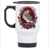 Odins Raven Northman Valhalla Norse Mythology Stainless Steel Travel Mug