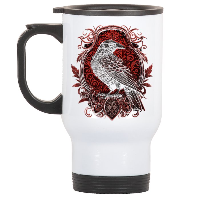 Odins Raven Northman Valhalla Norse Mythology Stainless Steel Travel Mug