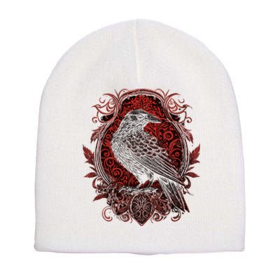 Odins Raven Northman Valhalla Norse Mythology Short Acrylic Beanie